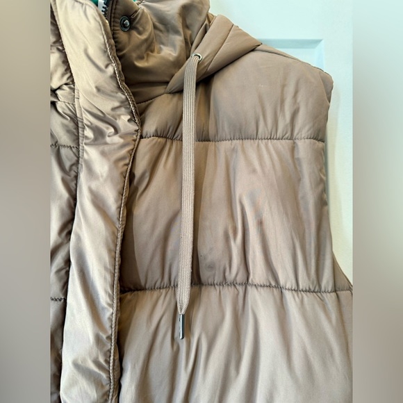 Zella recycled polyester puffer vest with belt, sparrow grey, size XL - Picture 5 of 12